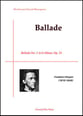 Ballade No. 1 in G Minor, Op. 23 piano sheet music cover